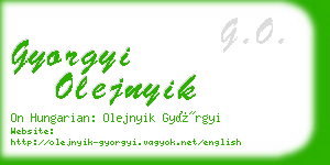 gyorgyi olejnyik business card